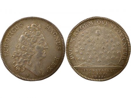 France Secrétaires du Roi, Louis XIV - Jeton Argent - 1711