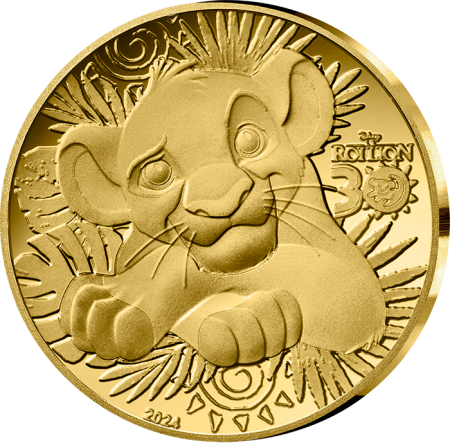 France Simba - 30 ans du Roi Lion - 5 Euros Or 2024