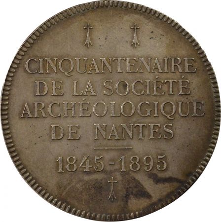 France Société Archéologique de Nantes, Cinquantenaire - Médaille Argent -  1895