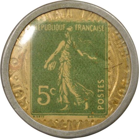 France Timbre Monnaie - 5 Centimes, Crédit Lyonnais, Type 7 - 1920 Paris