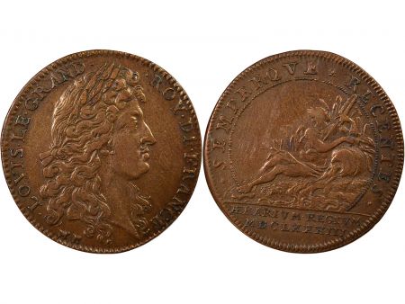 France Trésor Royal, Louis XIV - Jeton Cuivre - 1683 Nuremberg