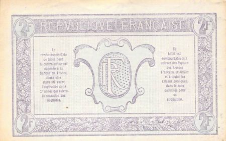 France TRÉSORERIE AUX ARMÉES - 2 FRANCS 1919 SÉRIE B - SUP