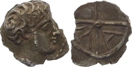 Gaule Obole de Marseille,  Tête à droite - Type aux favoris (c.350-220)