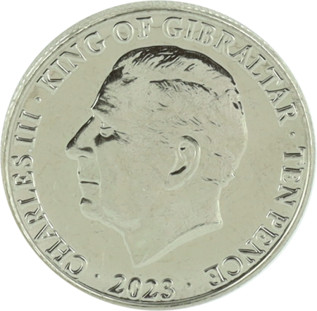 Gibraltar 10 Pence - Couronnement de Charles III - 2023