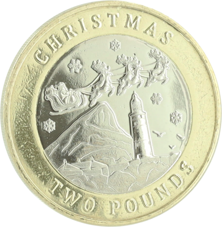 Gibraltar 2 Pounds - Charles III - Noël - 2024