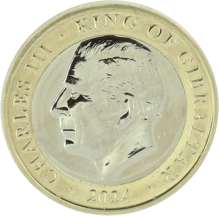 Gibraltar 2 Pounds - Charles III - Noël - 2024