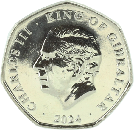 Gibraltar 50 Pence - Charles III - Noël - 2024