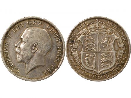 Grande Bretagne GRANDE-BRETAGNE, GEORGE V - HALF CROWN 1915