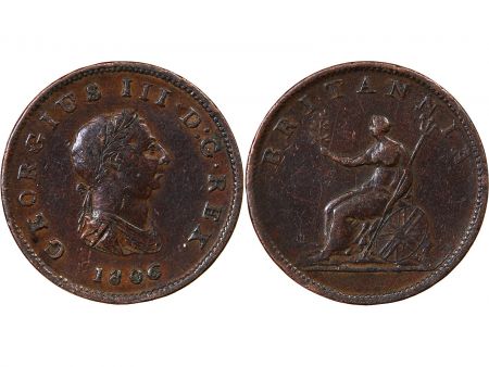 Grande Bretagne GRANDE-BRETAGNE  GEORGES III - 1/2 PENNY 1806