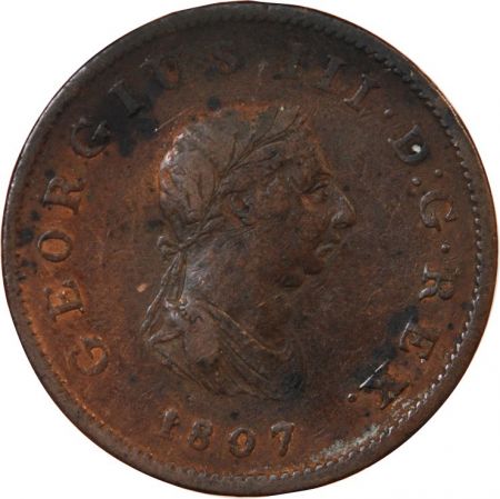 Grande Bretagne GRANDE-BRETAGNE  GEORGES III - 1/2 PENNY 1807