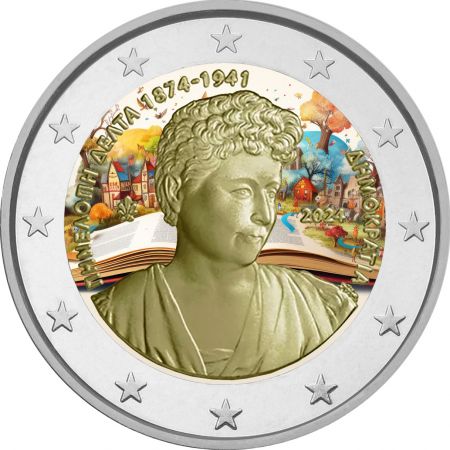 Grèce 150 ans de Pénélope Delta - 2 Euros Commémo. couleur 2024