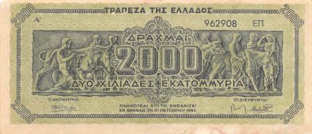 Grèce 2 000 000 000 Drachmai - Grèce - 11-10-1944