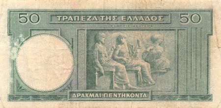 Grèce 50 Drachmai - Grèce - Hésiode - 01-01-1939