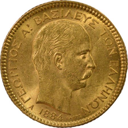 Grèce Georges I - 20 Drachmai Or - 1884 A Paris