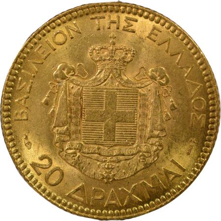 Grèce Georges I - 20 Drachmai Or - 1884 A Paris