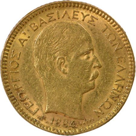 Grèce Georges I - 20 Drachmai Or - 1884 Paris