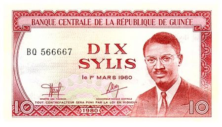 Guinée 10 Sylis 1960 - P. Lumumba, Bananes