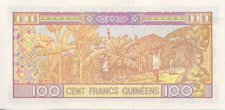 Guinée 100 Francs Jeune Femme - Bananeraie