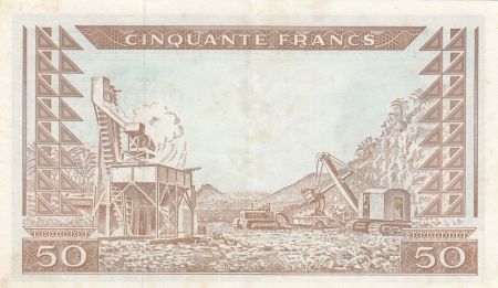 Guinée 50 francs - Sékou Touré - Mine de Bauxite - 1960