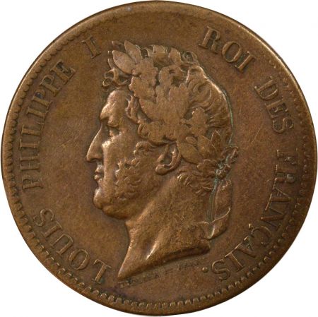 Guyane Française Colonies Françaises, Guadeloupe, Louis Philippe - 5 Centimes 1839 A Paris