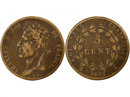 Guyane Française Colonies Françaises, Guyane / Sénégal, Charles X - 5 Centimes 1825 A Paris