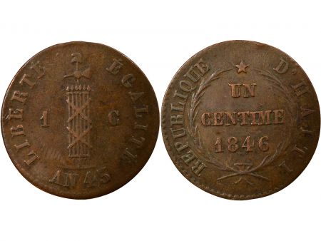 Haïti 1 Centime - 1846 (An 45)