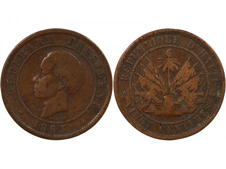 Haïti HAITI, FABRE GEFFRARD - 20 CENTIMES 1863 HEATON