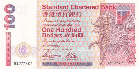 Hong-Kong 100 Dollars, Standard Chartered Bank - 1996