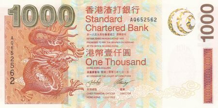 Hong-Kong 1000 Dollars, Standard Chartered Bank - Dragon - 2003