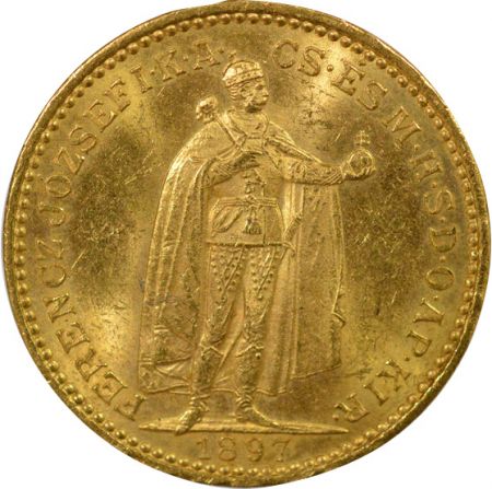 Hongrie François Joseph I - 20 Korona Or - 1897 Kremnica