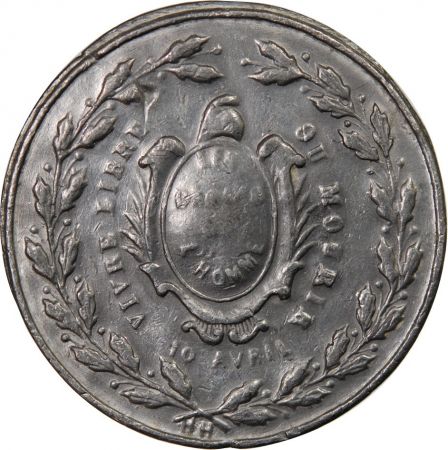 IIe RÉPUBLIQUE  LE PERE DUCHÊNE  MÉDAILLE ETAIN 1848