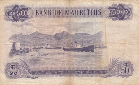 Ile Maurice 50 Rupees - Elisabeth II - Port - Série A.10 - 1967