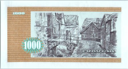 Iles Féroé 1000 Kronur, J.H.O. Djurhuus - Torshaven  - 1994