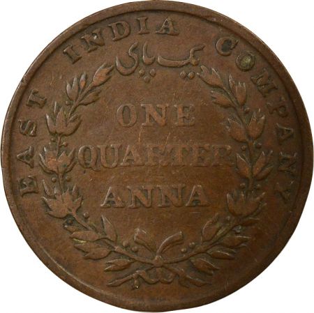 Inde Compagnie des Indes Orientales - 1/4 Anna - 1835 Madras