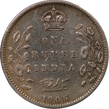 Inde INDE  EDOUARD VII - RUPEE ARGENT 1905