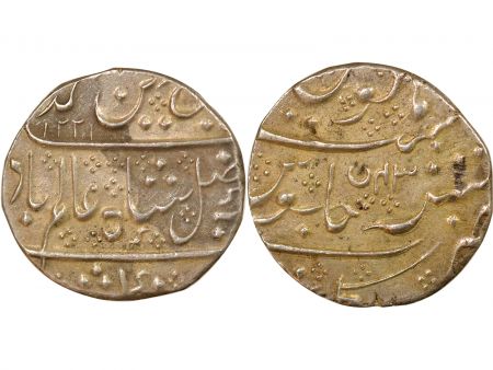 Inde Indes Françaises, Shah Alam II - Roupie Argent  RY 43 - 1221 AH Pondichéry