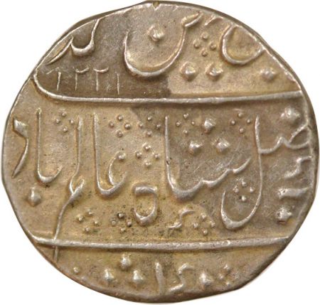 Inde Indes Françaises, Shah Alam II - Roupie Argent  RY 43 - 1221 AH Pondichéry