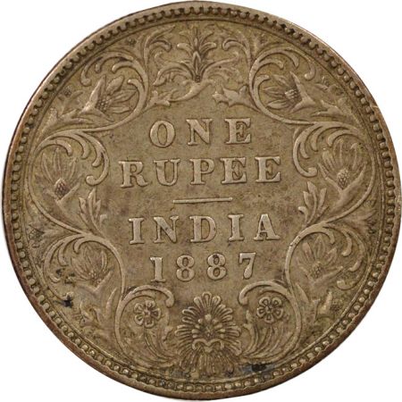 Indes Britanniques Victoria - Ruppe Argent - 1887 B incus Bombay