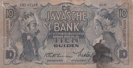 Indes Néerlandaises 10 Gulden - Danseurs Javanais - 1938