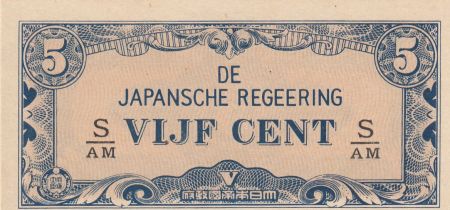 Indes Néerlandaises 5 Cents - Occupation japonaise - ND 1942 WWII