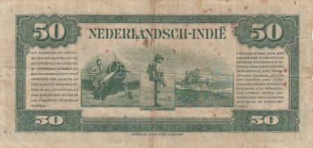 Indes Néerlandaises 50 gulden - Reine Wilhelmina - Soldats - 1943