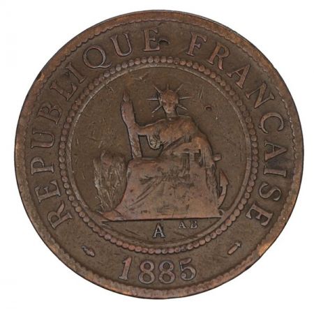 Indo-Chine Fr. 1 Cent Liberté assise - Indo-Chine 1885 A Paris