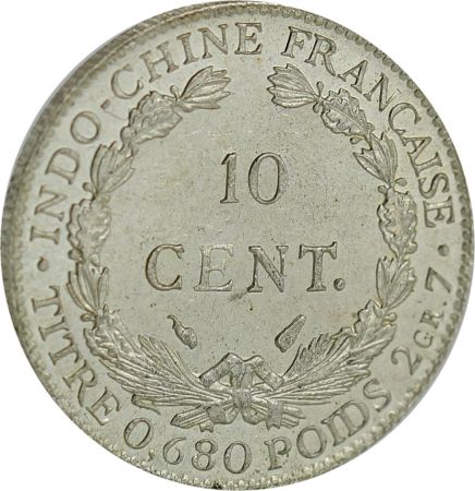 Indo-Chine Fr. 10 Centimes 1937 - SPL