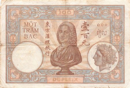 Indo-Chine Fr. 100 Piastres - Duplex - ND (1936-1939) - Série B.202