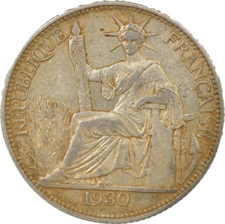 Indo-Chine Fr. 20 Centiemes Argent - 1930 A Paris