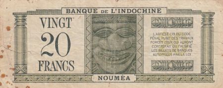 Indo-Chine Fr. 20 francs - Nouvelles-Hébrides - 1945 - P.7