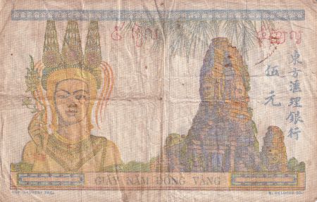 Indo-Chine Fr. 5 Piastres - Guerrière - 1949 - Série A.1693 - P.55d