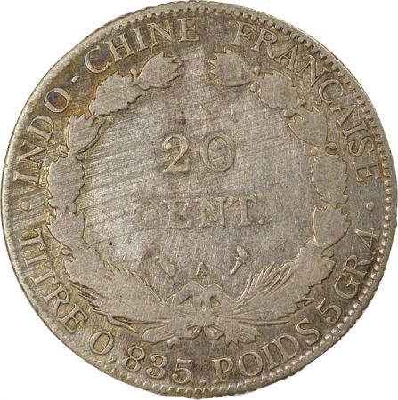 Indo-Chine Fr. 50 Centièmes Argent - 1894 A Paris