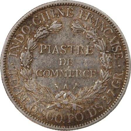 Indo-Chine Fr. INDOCHINE FRANCAISE - PIASTRE DE COMMERCE ARGENT 1907 A PARIS