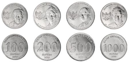 Indonésie 100,200,500 et 1000 Rupiah - Série de 4 Monnaies - 2016 - SPL